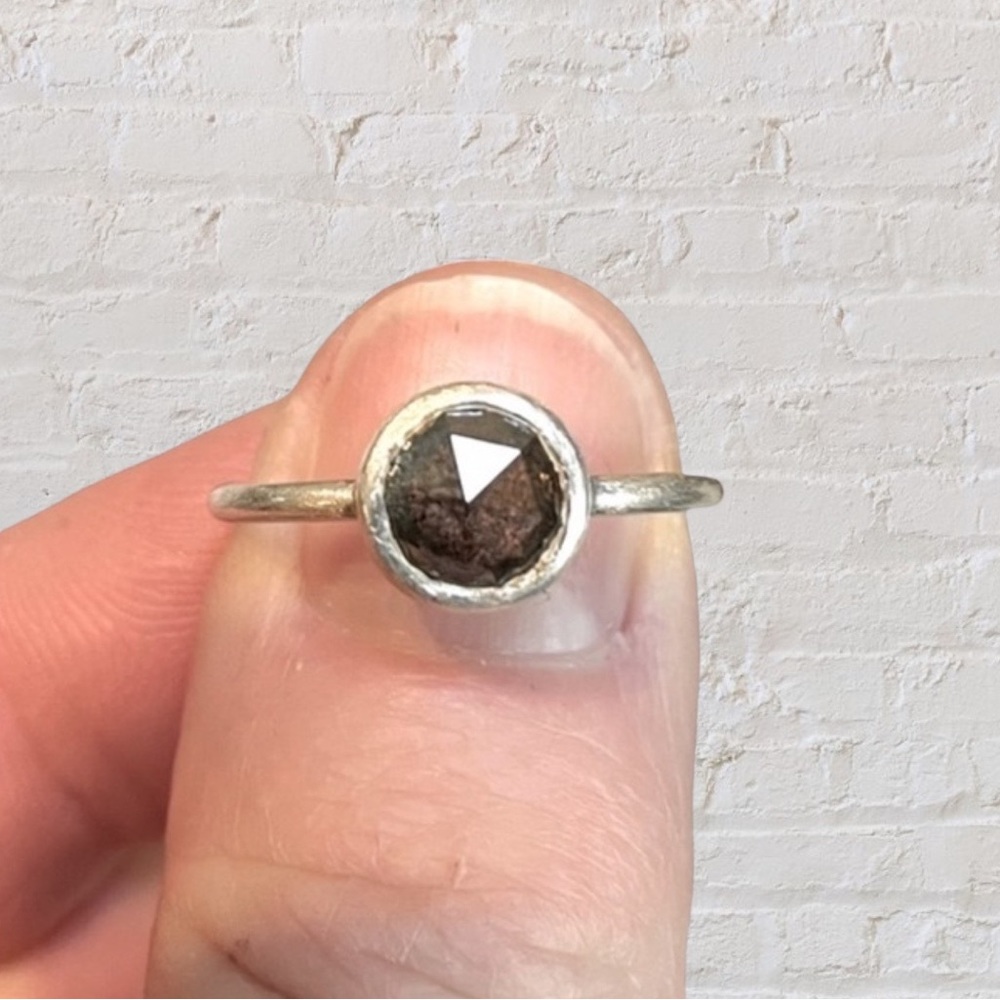 Gray Rosecut Diamond Ring - image 5